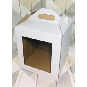 Hoge Taartdoos met venster - 22*22*25 cm | deheerlijketaart.nl | hippetaarten.nl