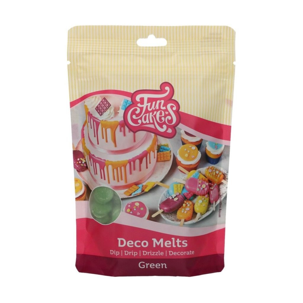 Funcakes - Deco melts Groen 250 gr | deheerlijketaart.nl