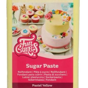 Funcakes - Rolfondant -Pastel Yellow - 250 gr | deheerlijketaart.nl