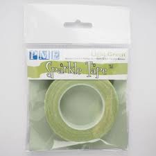 PME - Floral Tape Pale Green with Silver Sparkle