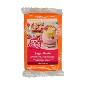 Funcakes - Rolfondant Tiger Orange - 250 gr | deheerlijketaart.nl