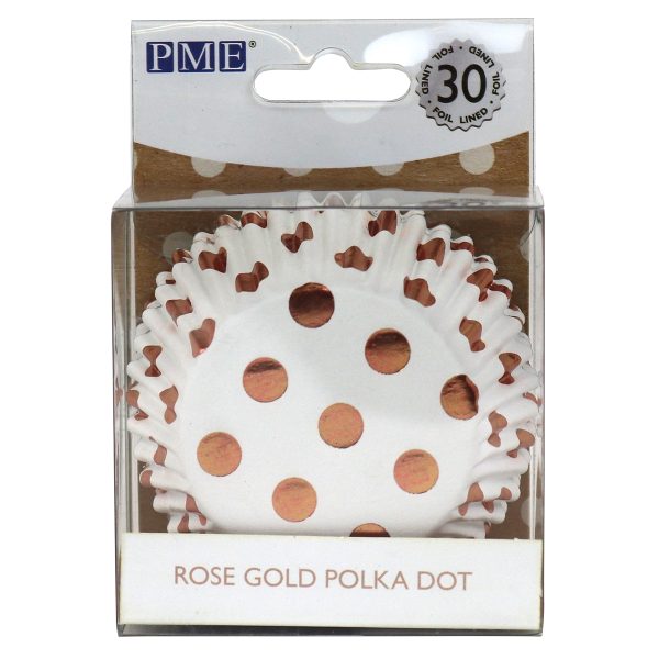 PME - Cupcake cups - Rose gold polka dot
