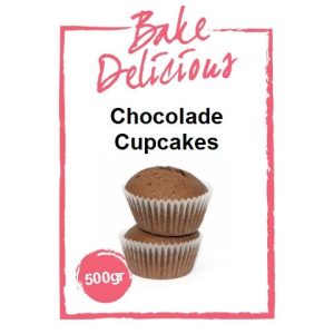 Maak met deze mix lekkere en luchtige chocolade cupcakes. | www.deheerlijketaart.nl