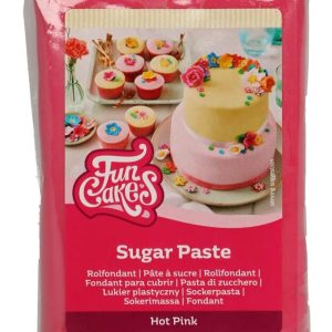 Funcakes Rolfondant - Hot Pink - 250 gr | deheerlijketaart.nl