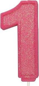 Culpitt - Cijferkaars Roze Glitter #1 | deheerlijketaart.nl | hippetaarten.nl