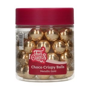 Funcakes - Choco Crispy Bal - Metallic Gold | deheerlijketaart.nl | Hippetaarten.nl