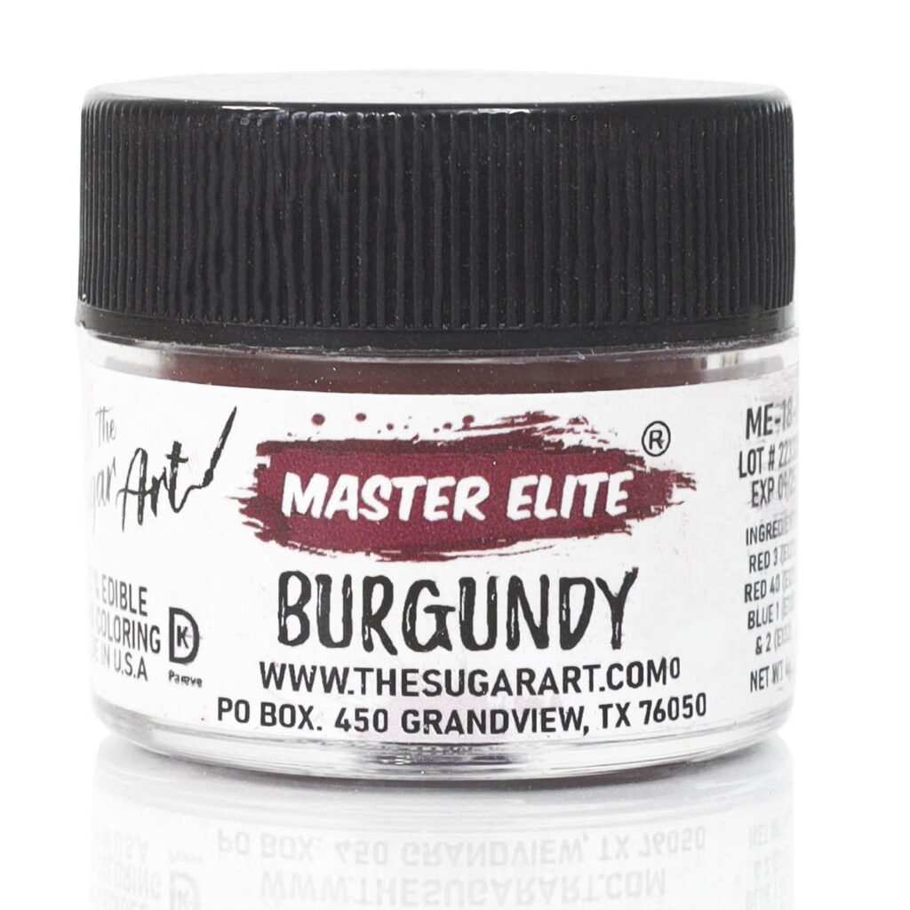 Master Elite - Kleurpoeder Burgundy - 4 gram | deheerlijketaart.nl | hippetaarten.nl