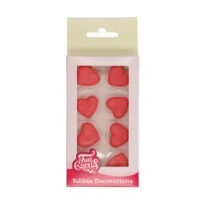 FunCakes - Suikerdecoratie Hart Rood Set/8 | deheerlijketaart.nl | hippetaarten.nl