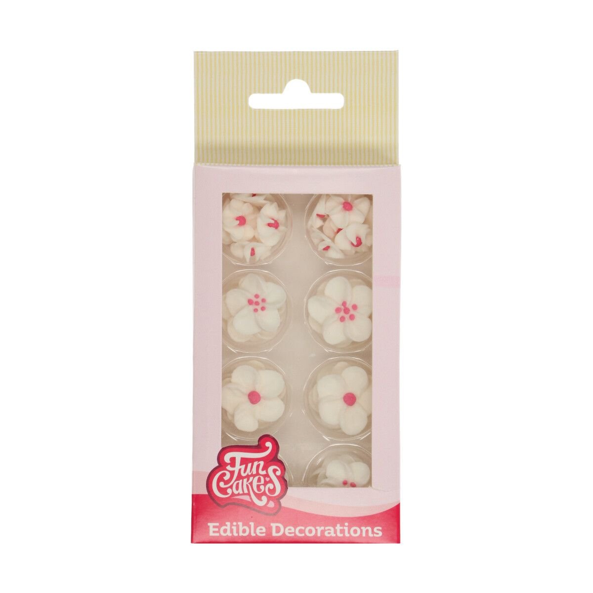 FunCakes - Suikerdecoratie - Bloesemmix Wit/Roze - Set/32 | deheerlijketaart.nl | hippetaarten.nl