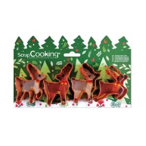 Scrapcooking - Cookie Cutter - Rendieren Set/4 | deheerlijketaart.nl |hippetaarten.nl