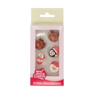 Funcakes - Suikerdecoratie - Kerstmis set/12 | deheerlijketaart.nl | hippetaarten.nl