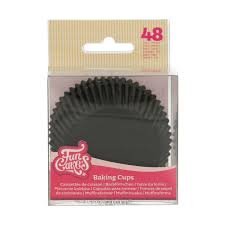 FunCakes - Baking Cups - Zwart – 48 stuks 1 | deheerlijketaart.nl | hippetaarten.nl