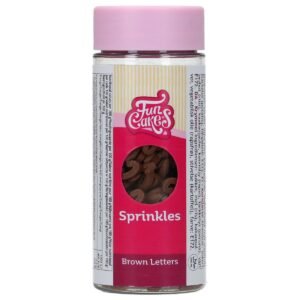 FunCakes - Bruine "chocolade" Letters – 50 g | deheerlijketaart.nl | hippetaarten.nl