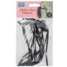PME - Taarttopper - Lintstrik Zwart (8 stuks) | deheerlijketaart.nl | hippetaarten.nl